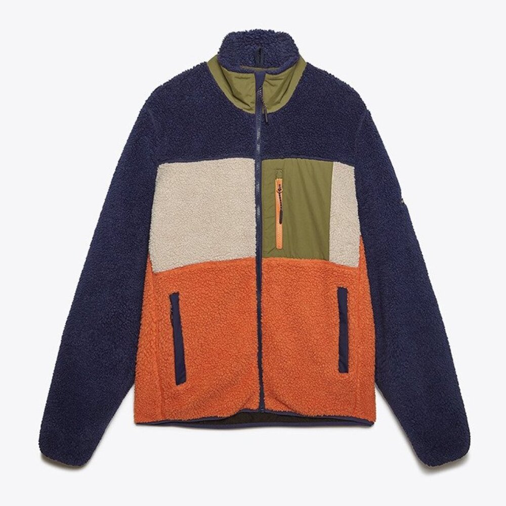 Penfield Mattawa Colorblock Fleece Jacket - Outdoor Orange - Size M